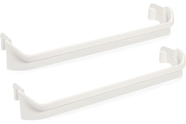 Kojem 240534701 240534901 Replacement Refrigerator Door Shelf Rail Compatible with Frigidaire Kenmore Refrigerator Rack Bar White (1X 240534701, 1X 240534901)