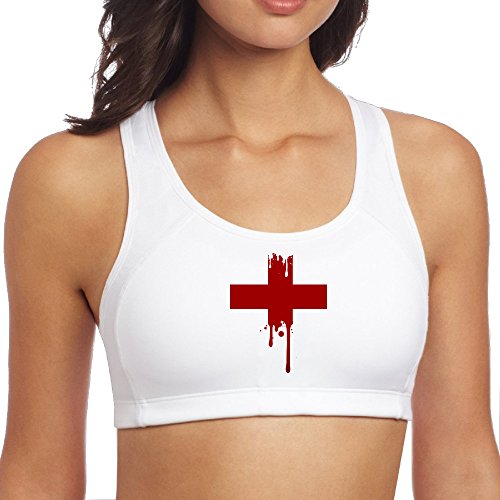 XJBD Women's Cool Amerian Red Cross Dance Vest White L