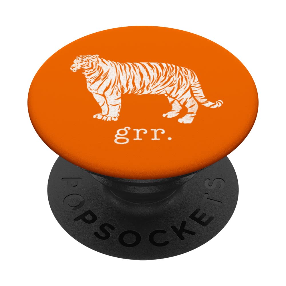 Retro Tiger “grr.” Distressed Vintage Design PopSockets Swappable PopGrip