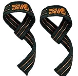 IRON APE Weight Lifting Wrist Straps for Weightlifting, Deadlifting, Powerlifting and Bodybuilding, Cotton (Standard)