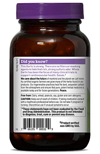 image for Oregon's Wild Harvest Non-GMO Garlic Capsules,  Organic Herbal Supplem