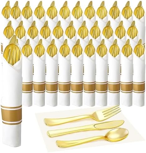 Posate Di Plastica Usa E Getta - Servizio Di Forchette, Cucchiai E Coltelli Mono - Foto 4