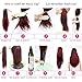 MERISIHAIR Wine Red Long Straight Hair Synthetic Wigs Heat Resistant Party Cosplay Ombre Color for Women