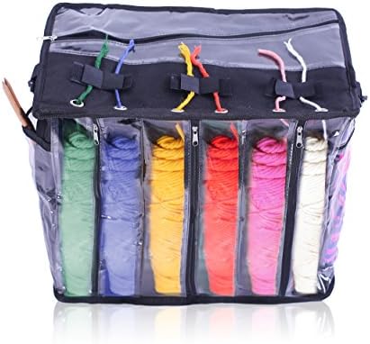 Imperius Yarn Storage Bag/Portable Tote Easy to Crochet/Knitting Organization.Storage for Accessories and Slits on Top to Protect Wool and Prevent Tangling