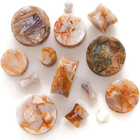 Bamboo Stone Plugs - Sold by Pair (Choose Size) (6G (4mm))