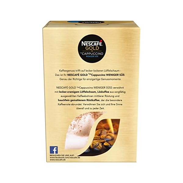 NESCAFÉ Gold Typ Cappuccino Weniger Süß, Getränkepulver aus Instant-Bohnenkaffee & Kaffeeweißer, lösliche Kaffee-Sticks… – Bild 4