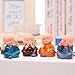 FishMM Set of 4 Monks Figurine, Wise Resin Monks Decorative Ornaments, Hear No Evil See No Evil Speak No Evil Do No Evil Statue, Car Home Desk Shelf Decor Collectible Art