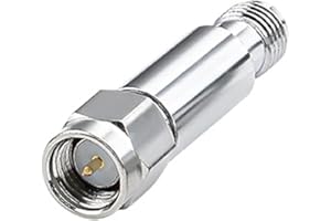 YobiLife Coaxial Attenuator 10 dB DC-8 GHz 2W for SMA M/F, Variable Step Attenuation with Gold-Plated Connectors, Stainless S