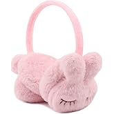 PESAAT Fluffy Ear Muff for Women Plush Earmuffs Kids Winter Earmuffs Girls Boys Cold Weather Ear Warmer