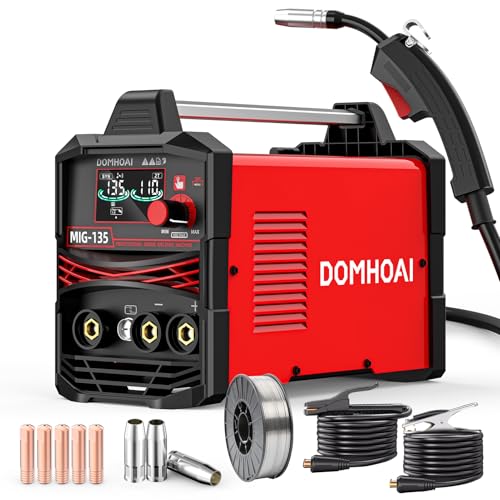MIG Welder 110V, 135A Flux Core MIG Welder/Lift TIG/Stick 3-in-1 ...