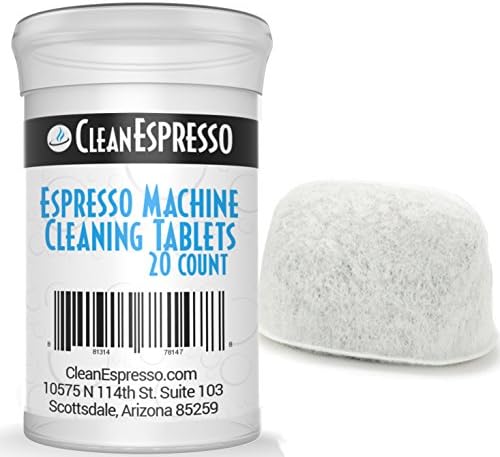 Sage Espresso Cleaning Kit - 20 Pack Espresso Machine Cleaning Tablets + 1 Replacement Filter, by CleanEspresso