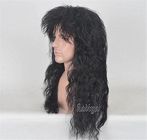 Kadiya Long Curly 80s Punk Rock Star Rocking Dude Rocker Pop