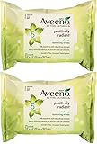 Aveeno Positively Radiant Makeup Removing Wipes, 25 Count(Pack of 2)