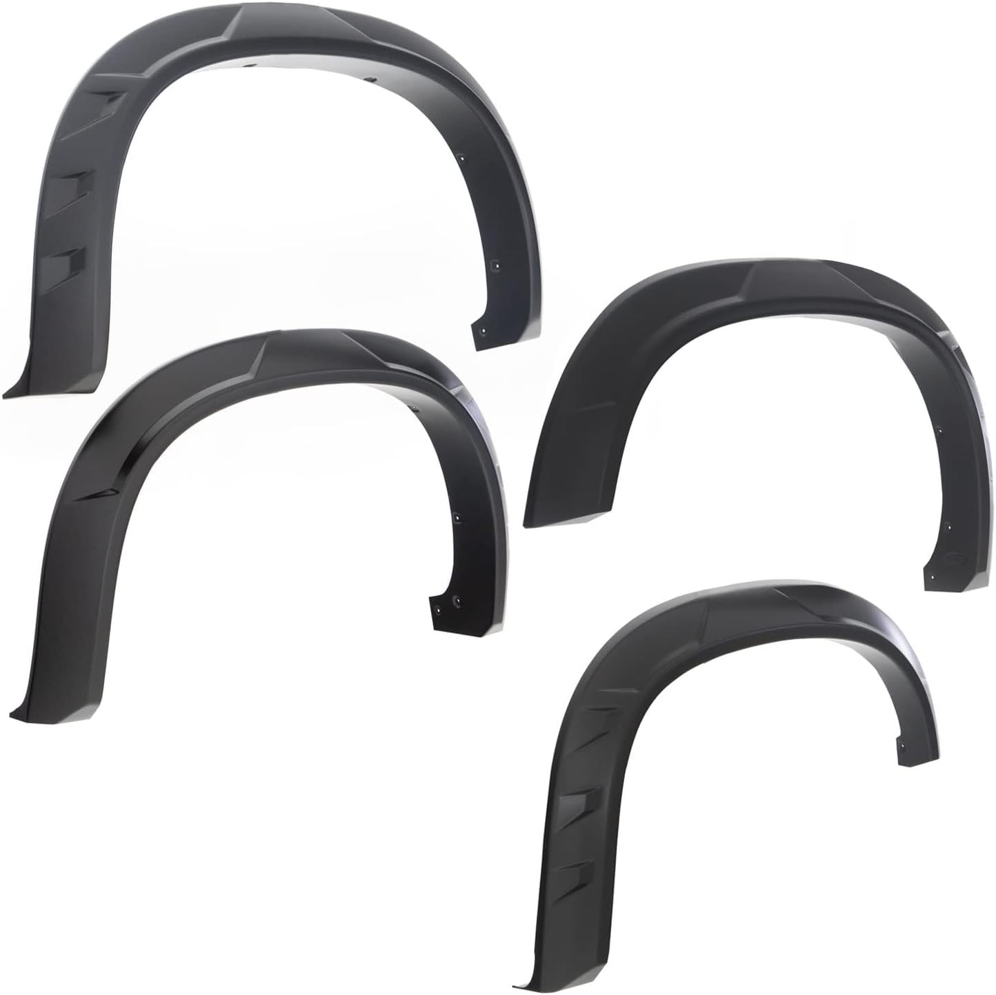 Photo 1 of Bushwacker DRT Extended Front & Rear Fender Flares | 4-Piece Set, Black, Smooth Finish | 40944-02 | Fits 2014-2018 Chevrolet Silverado 1500 w/ 5.8' Bed