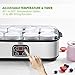 TIBEK Yogurt Maker LCD Display Yogurt Maker Machine with 8 Glass Jars 48 oz, Temperature Control, Auto Off Timer, Stainless Steel, 30W