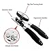 Can Openers C.Life Portable Manual Can Opener Heavy Duty Stainless Steel Bottle Openers (Safety, Sharp, Smooth Edge, Built-In, Side Cut, Easy Turn, Ergonomic Handle) for Kitchen Dinning Utensils-Black