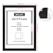10x14 Wood Picture Frame,BOJIN Document Frame Made For Sized 8.5x11 Diploma with Mat, 10x14 Picture Without Mat- Black Certificates Frame