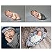 Outgeek Newborn Baby Photography Props 2 Pcs Long Ripple Wrap Newborn Props Baby Photo Props DIY Newborn Photography Wrap (White and Drak Grey)