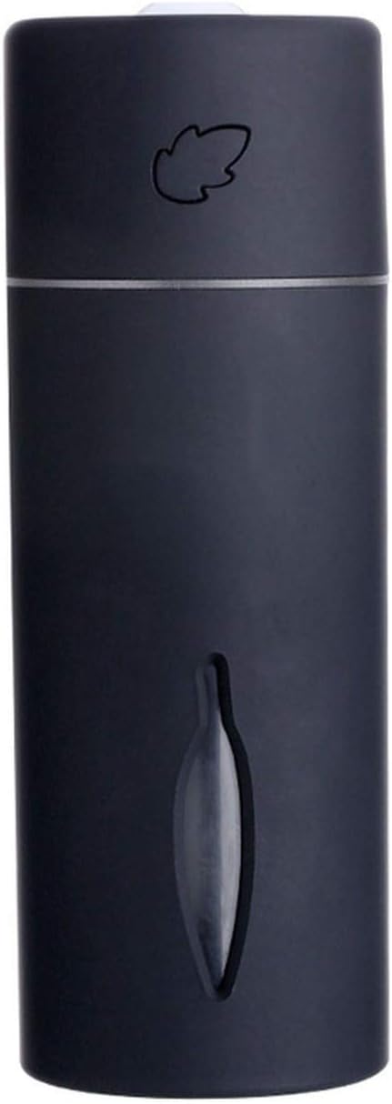 New Leaf Humidifier Mini Ultrasonic Humidifiers Led Night Light Aroma Essential Oil Diffuser USB Fogger Car Air freshener,Black