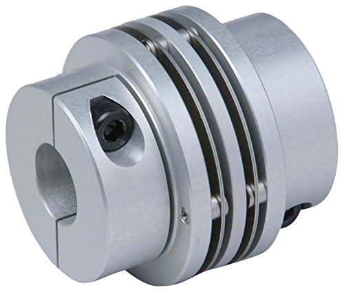 Lovejoy 77168 Size MDS-40C Mini Disc Spacer Clamp Style Coupling, Complete Coupling, 0.375" Bore A, 0.5" Bore B, 1.575" OD, 1.811" Length, 3800 rpm Max Rotational Speed, 35 in-lbs Nominal Torque