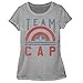 Marvel Civil War Team Cap Junior's Heather Grey T-shirt