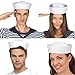 AnapoliZ Sailor Hat | 12 Pcs White Sailor’s Hats | US Navy Sea Cap | Yacht, Doughboy Costume | Fun, Dress Up Party Hats (12 Pcs Hat Set)