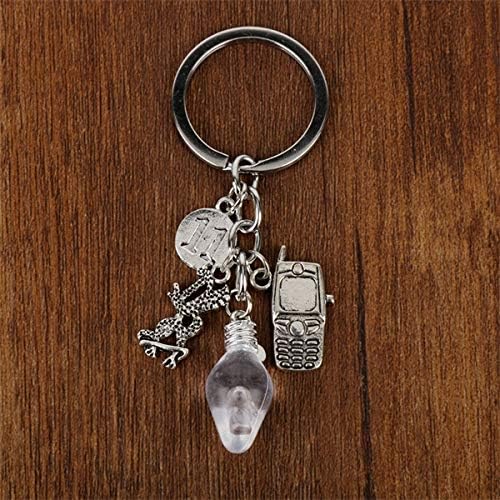 FITIONS - 12pcs Stranger Things Jewelry Women Man Keychain Charms Accessories Keyring Key Chain Wallets-50