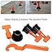 TEAMWIN 50pcs Tiles Leveler Spacers Tile Leveling System with Special Wrench Reusable Spacer Flooring Level Tile levellers Set System Construction for Builing Walls & Floors (black)