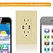 TOPGREENER TU2154A 4A High Speed Dual USB Charger Outlet 15A Tamper Resistant Receptacle & 2 Free Wall Plates, Ivory