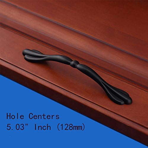 MUZUO Oil Rubbed Bronze Cabinet Hardware Footed Handle Pull - 5" Inch (128mm) Hole Centers,2-Pack.
