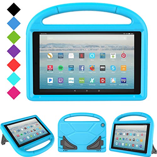 All-New Fire HD 10 2019/2017 Tablet Case - TIRIN Light Weight Shock Proof Handle Stand Kids Friendly Case for Amazon Fire HD 10.1 Inch Tablet (9th/7th Generation, 2019/2017 Release), Blue