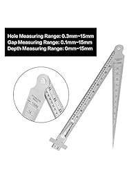 Soldadura Taper calibre acero inoxidable soldadura Wedge profundidad regla agujero herramienta de inspección, métrico pulgadas