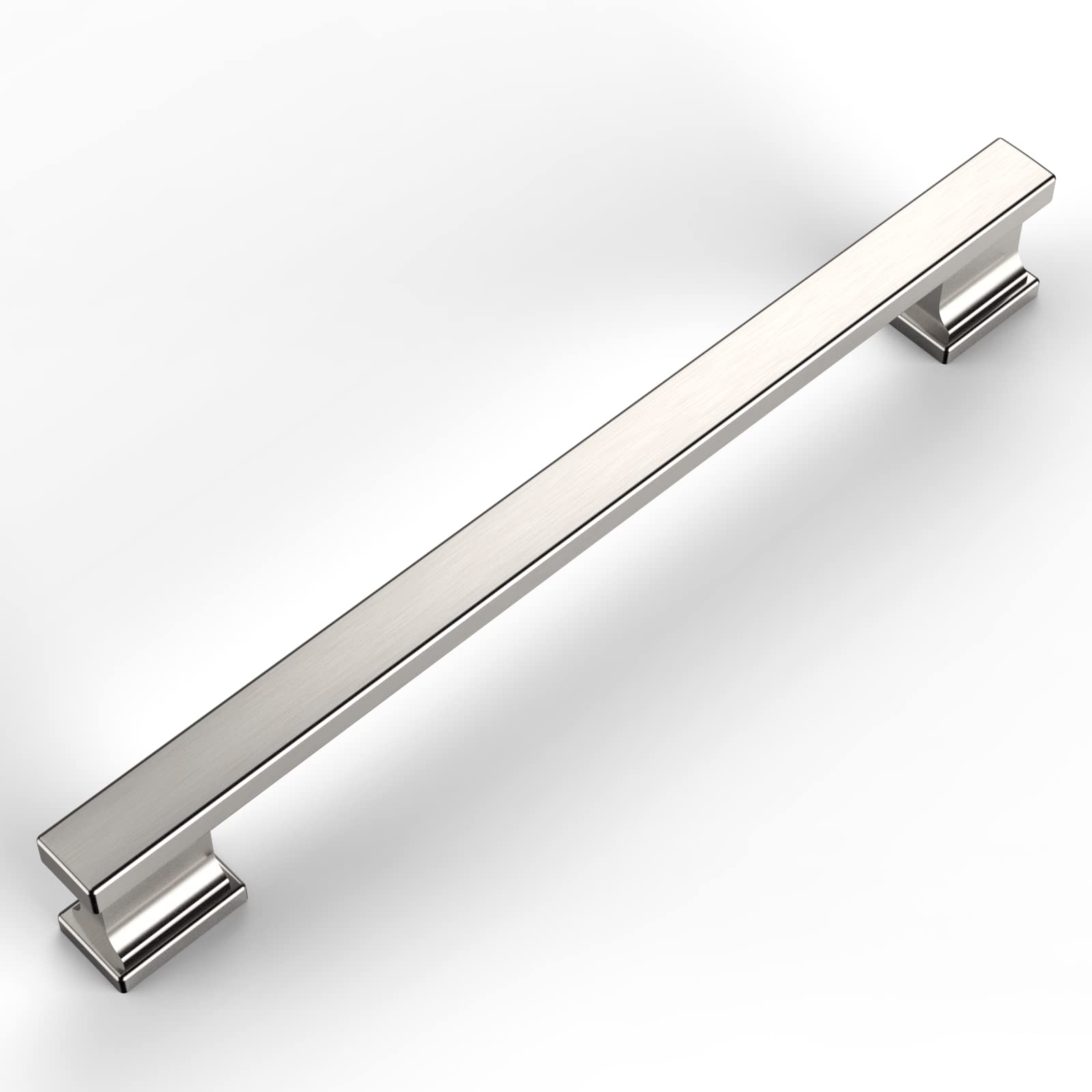 Photo 1 of Amerdeco 10 Pack Brushed Satin Nickel Cabinet Pulls 6.25"/160MM Hole Center Hole Centers Kitchen Cabinet Handles Cabinet Hardware Kitchen Handles for Cabinets Cupboard Handle Drawer Pulls ZH00013