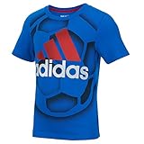 adidas Little Boys' Core Graphic Tee Shirt, Shock Blue, 5