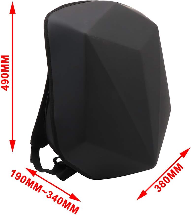 Motorcycle Backpack Waterproof Hard Shell Backpack Carbon Fiber Riding Backpack: Clothing