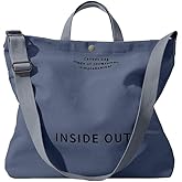 Canvas Tote Bag For Women inside out bag Crossbody Handbag with Adjustable Strap and Coin Purse for Work,Travel,Grocery