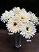 Sweet Home Deco 13’’ Silk Artificial Gerbera Daisy Bouquet (W/ 7stems, 7 Flower Heads), Home/wedding Decorations (Cream)