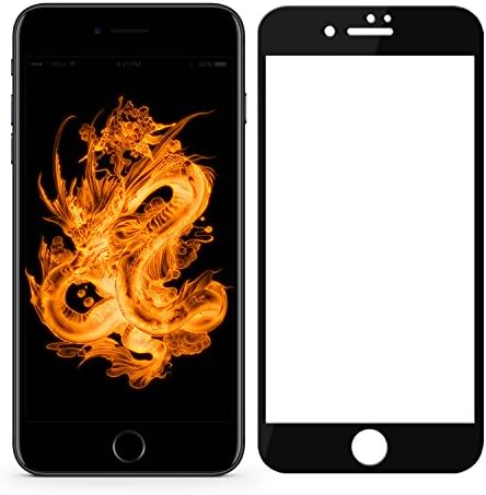iPhone 7 Screen Protector Glass, LEASA Tempered Glass 3D Touch Full Coverage Easy to Install Thin Film for Apple iPhone 7 (Black)