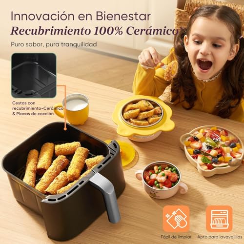 Cosori Air Fryer Turbo Tower Pro 10.8 Liter, PFAS Free Ceramic Coated Air Fryer, Dual Resistance with Turbo Blaze, Vertical Dual Basket Airfryer, 7-in-1 Multifunction, 2630W