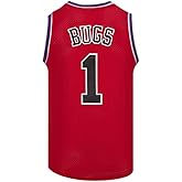 CNALLAR Youth Basketball Jersey Bugs #1 Lola #10 Space Movie Jersey Boys Sport Shirts S-XL