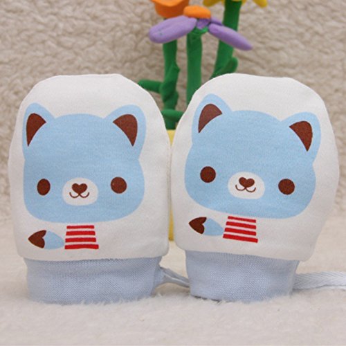 Adeimoo Cute Boys Girls Cotton No Scratch Gloves Drawstring Adjustable Mittens for Baby Infants - Thumbnail 5