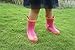 Outee Toddler Little Kids Girls Rubber Rain Boots Waterproof Shoes Pink with Easy-On Handles(Pink/Blue/Black/Yellow/Purple)