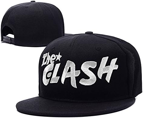 The Clash Punk Band Logo Adjustable Snapback Caps Embroidery Hats - Black/White