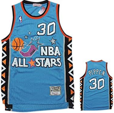 1996 All Star 30 Scottie Pippen Teal Hardwood Classics Jersey Size-M