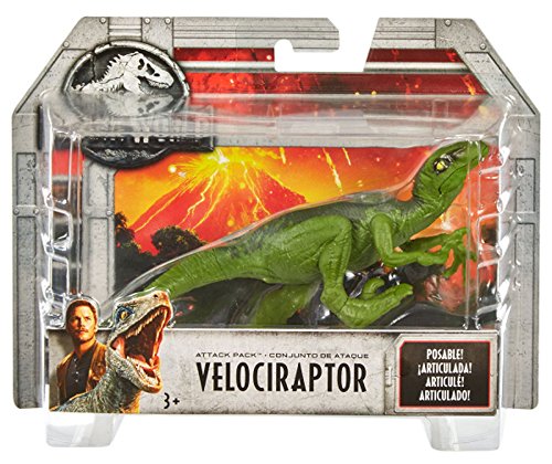 Mattel jurassic world attack pack velociraptor action f…