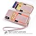 ZVE Wallet Case for Apple iPhone Xs and iPhone X, 5.8 inch, Leather Wallet Case with Card Holder Slot Zipper Wallet Pocket Purse Handbag Protective Cover for Apple iPhone Xs 2018 - Rose Gold