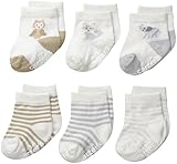 Carter's Unisex-Baby Newborn Soft Animal Socks, Multi, 12-24/Medium Months (Pack of 6)