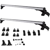 48 inch Car Top Roof Cross Bar 330LB Universal Luggage Cargo Carrier Rack Aluminum