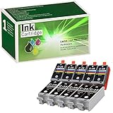 Limeink 10 Pack Compatible PGI-35 & CLI-36 Ink Cartridges (5 Black, 5 Color) Color Set Use for Canon PIXMA iP100 PIXMA iP110 Series Printers 1509b002 1511B002