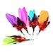 SUMCOO 9 pack Telescopic Wand Kitty Cat Feather Refill And Soft Furry Feather Replacement For Interactive Cat and Kitten Toy Wands.
